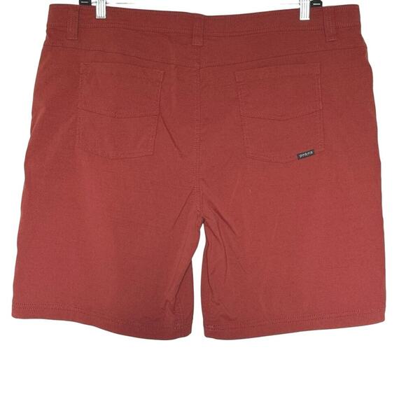 Prana Mens Brion Short 9” Inseam Sz 42 in Brick Red Hiking Outdoors Lightweight - Picture 3 of 8